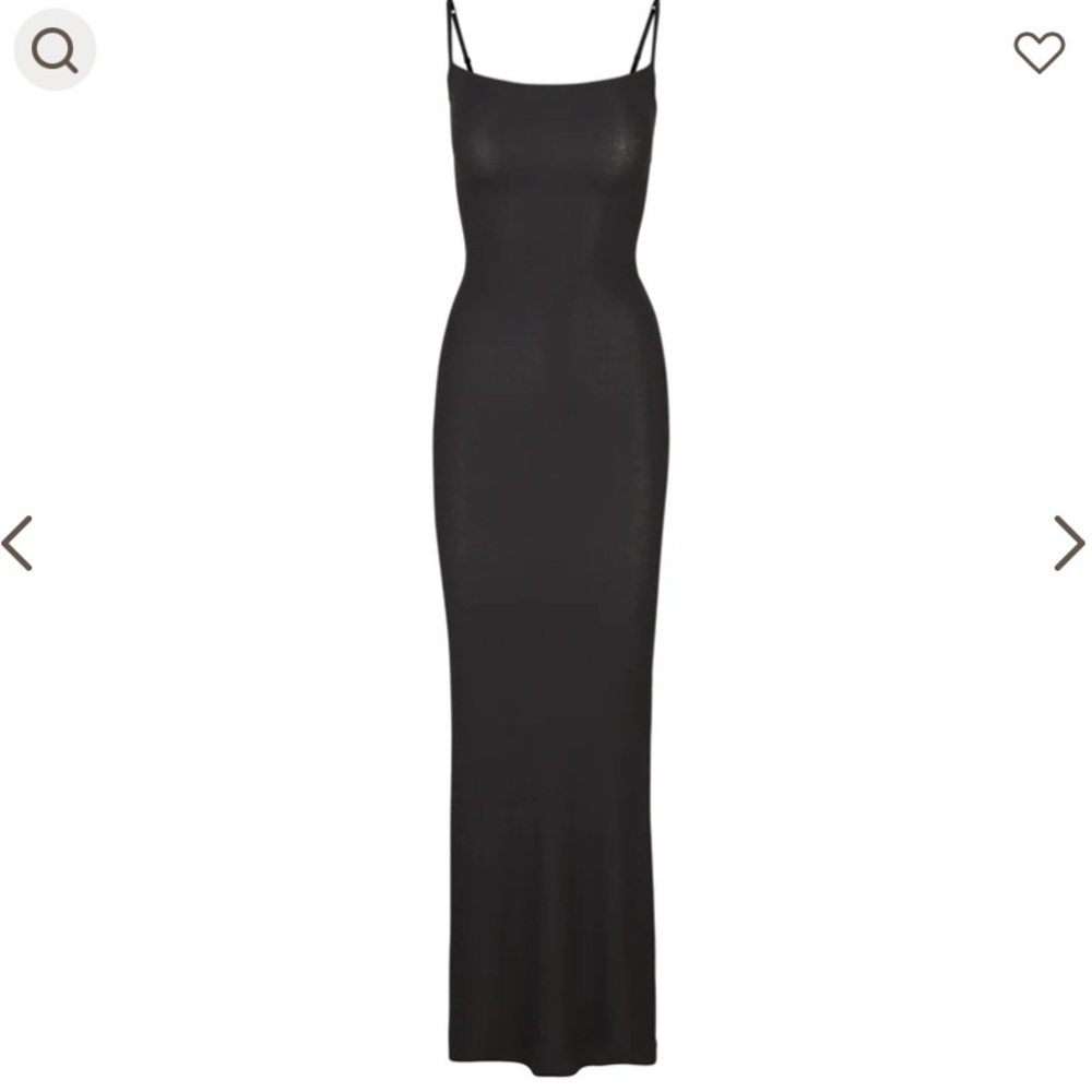 SKIMS soft lounge long slip dress tank straps